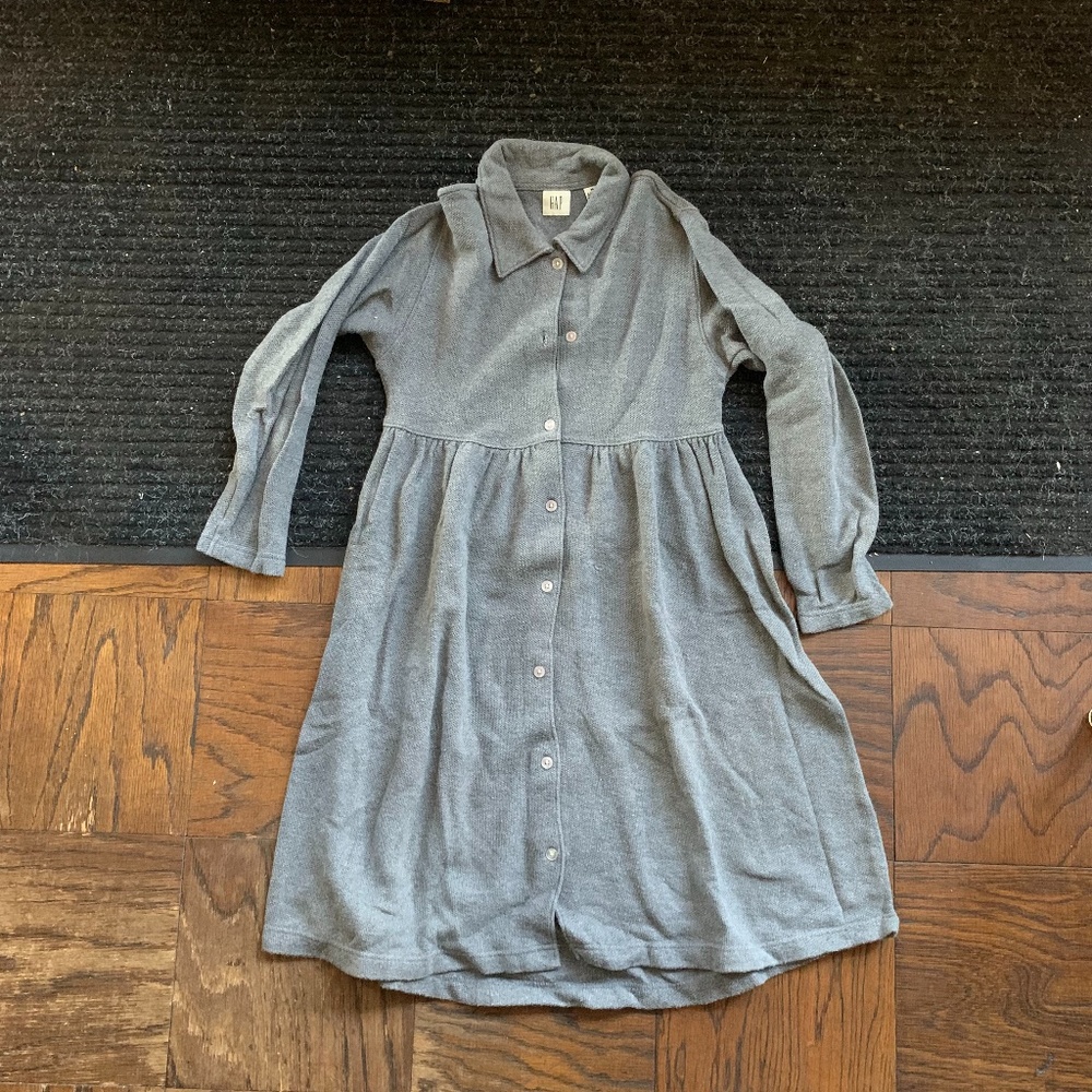 Girls GAP Gray Dress SZ M Age 7-8